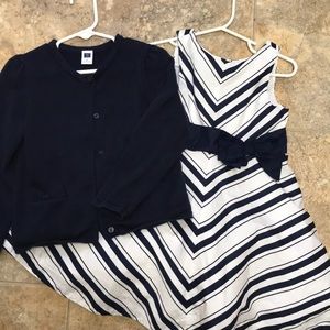 Toddler Girl Sleeveless Dress &CoordinatingSweater